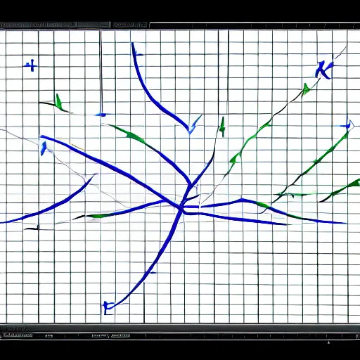 Prompt: polynomial regression fourier transform abstraction math symbols graphs digital art