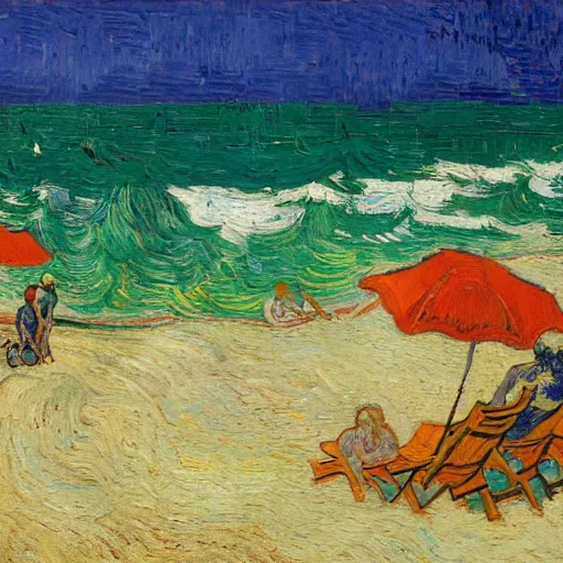 Prompt: rich and indulgent oil paint impasto reliefs, happy italian beach scene, an artwork by charles w. bartlett and jackson pollack and colin campbell cooper and to a lesser extent - van gogh