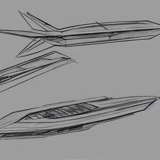 Image similar to sketches of high end spaceship