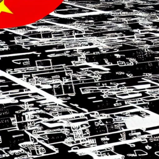 Image similar to insanely detailed plan to take down communist china future warfare cyber threats propaganda cia redacted