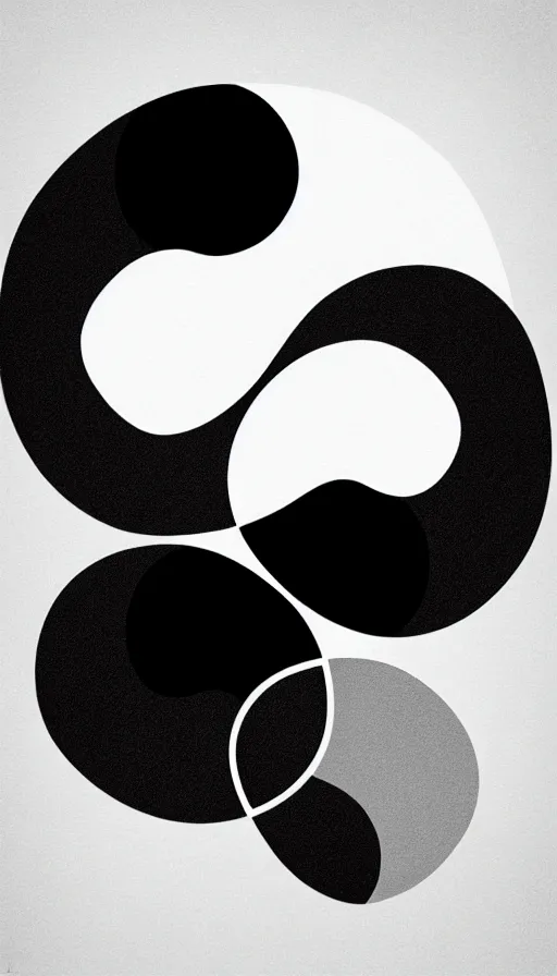 Image similar to Abstract representation of ying Yang concept, by WLOP