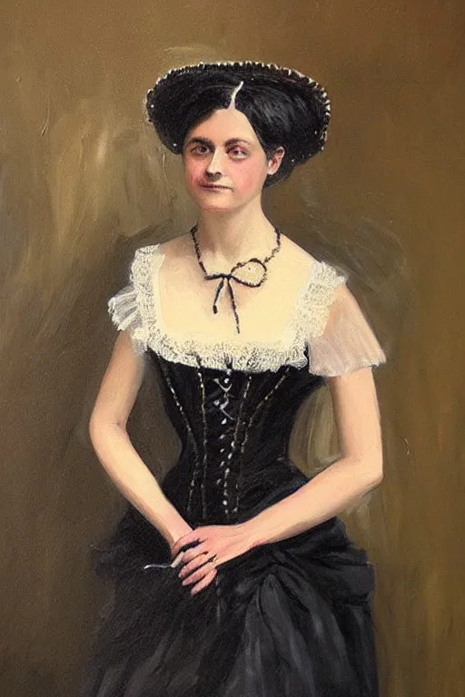 Prompt: victorian lady, painting by berta morizot