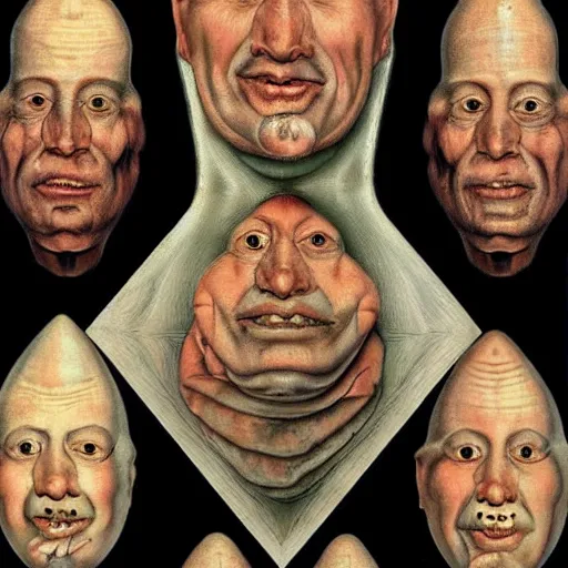 Image similar to coneheads portrait by giuseppe arcimboldo