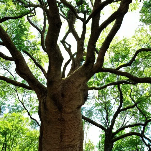 Image similar to a tree with limbs in the shape of human arms