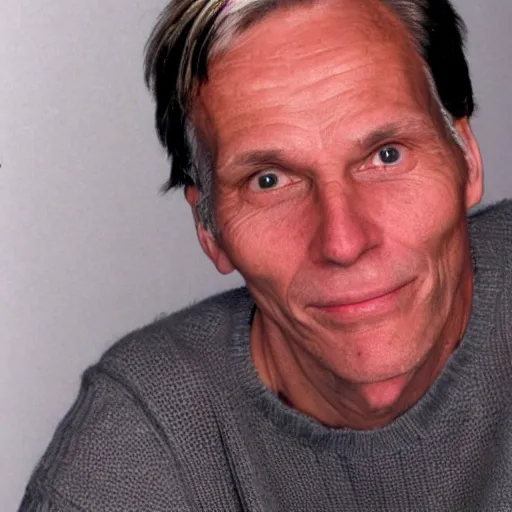 Image similar to A photograph of middle-aged Jerma985 in his fifties who looks like Jerma985 with greying brown hair and wearing a sweater in the 2010s, Jerma985, looks like Jerma985, taken in the late 2010s, taken on a 2010s Camera, realistic, hyperrealistic, very realistic, highly detailed, very detailed, extremely detailed, detailed, digital art, trending on artstation, headshot and bodyshot