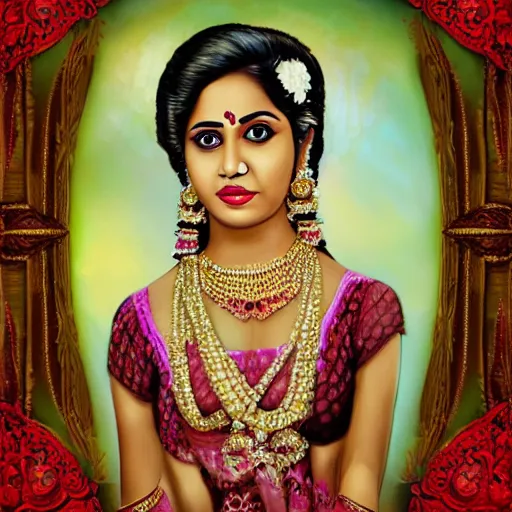 Prompt: A beautiful Bengali Actresses Portrait
