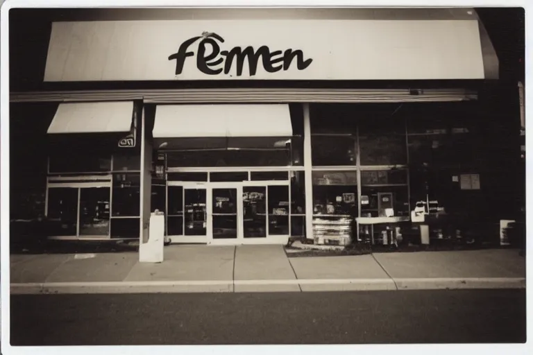 Image similar to fred meyer deli in 1 9 9 8. polaroid