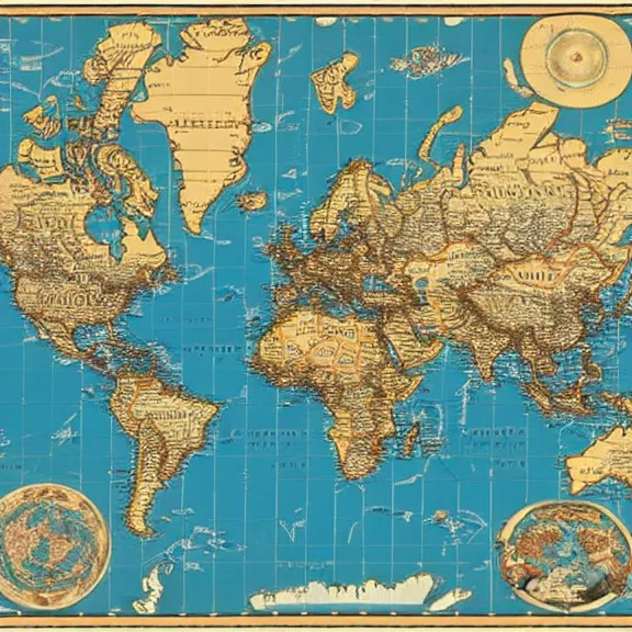 Image similar to Modern world map, but with Europe missing