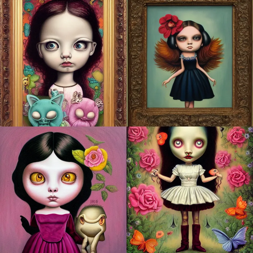 Prompt: painting by mark ryden