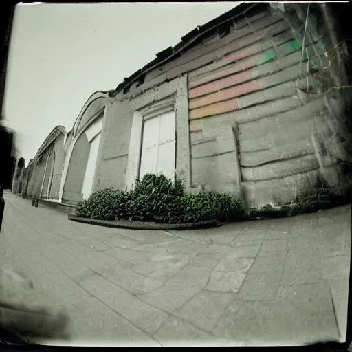 Prompt: pinhole photo colored