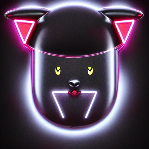 Image similar to chrome pikachu, glossy, metallic, neon, symmetrical, tribal patterns, realistic, unreal engine, octane, redshift, artstation, behance