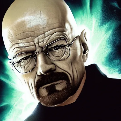 Prompt: Walter White as an evil necrotic wizard