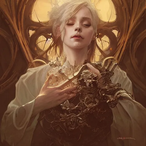 Prompt: portrait of an eldrich horror, D&D, fantasy, intricate, elegant, highly detailed, digital painting, artstation, concept art, smooth, sharp focus, illustration, art by artgerm and greg rutkowski and alphonse mucha