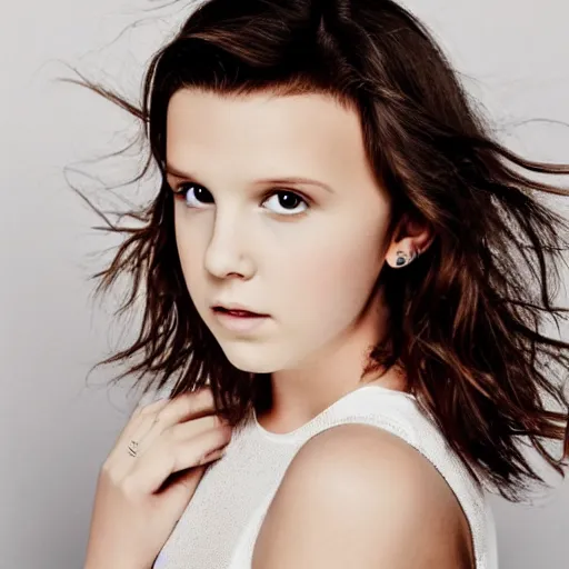 Image similar to photoshoot of Millie Bobby Brown