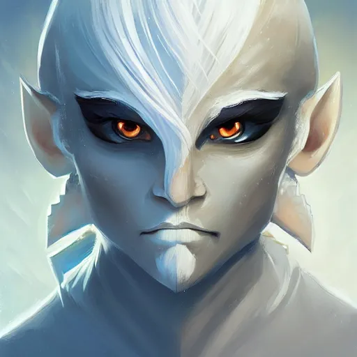 Prompt: face icon stylized minimalist, handsome snow elf with albino skin, ornate silver armour, androgynous, frosty demeanor, loftis, cory behance hd by jesper ejsing, by rhads, makoto shinkai and lois van baarle, ilya kuvshinov, rossdraws global illumination