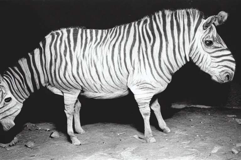 Image similar to photo of a quagga, extinct species, movie still