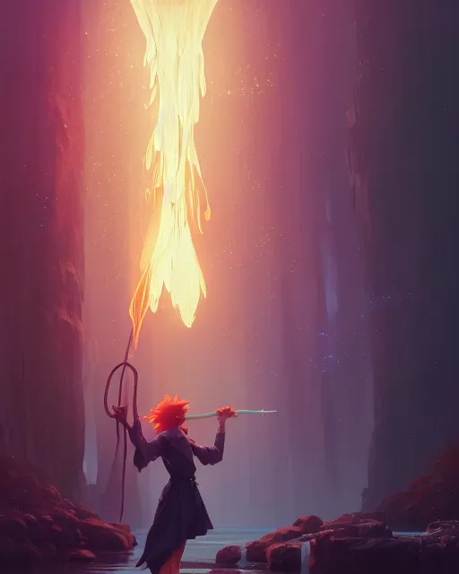 Image similar to highly detailed vfx portrait of a mage casting a water spell, unreal engine, greg rutkowski, loish, rhads, beeple, makoto shinkai and lois van baarle, ilya kuvshinov, rossdraws, tom bagshaw, alphonse mucha, global illumination, detailed and intricate environment