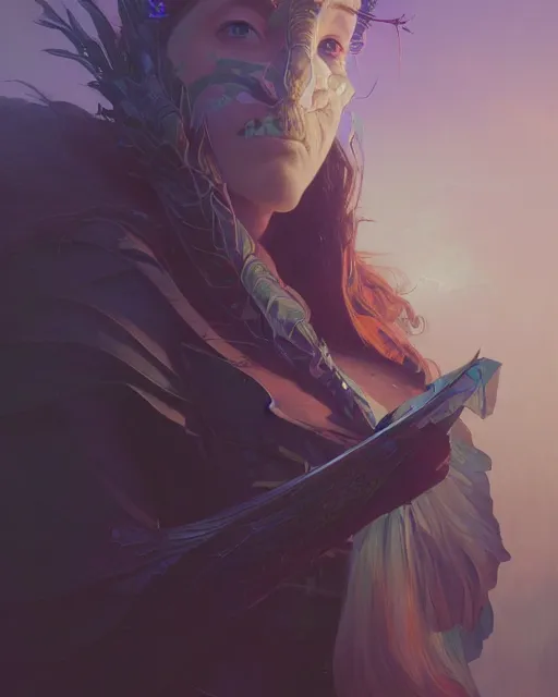 Prompt: highly detailed surreal vfx portrait of a mythpunk knight, stephen bliss, unreal engine, greg rutkowski, loish, rhads, beeple, makoto shinkai and lois van baarle, ilya kuvshinov, rossdraws, tom bagshaw, alphonse mucha, global illumination, detailed and intricate environment