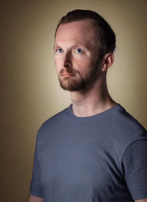 Prompt: portrait photo still of joe davidson, 8 k, studio lighting, key light on left side