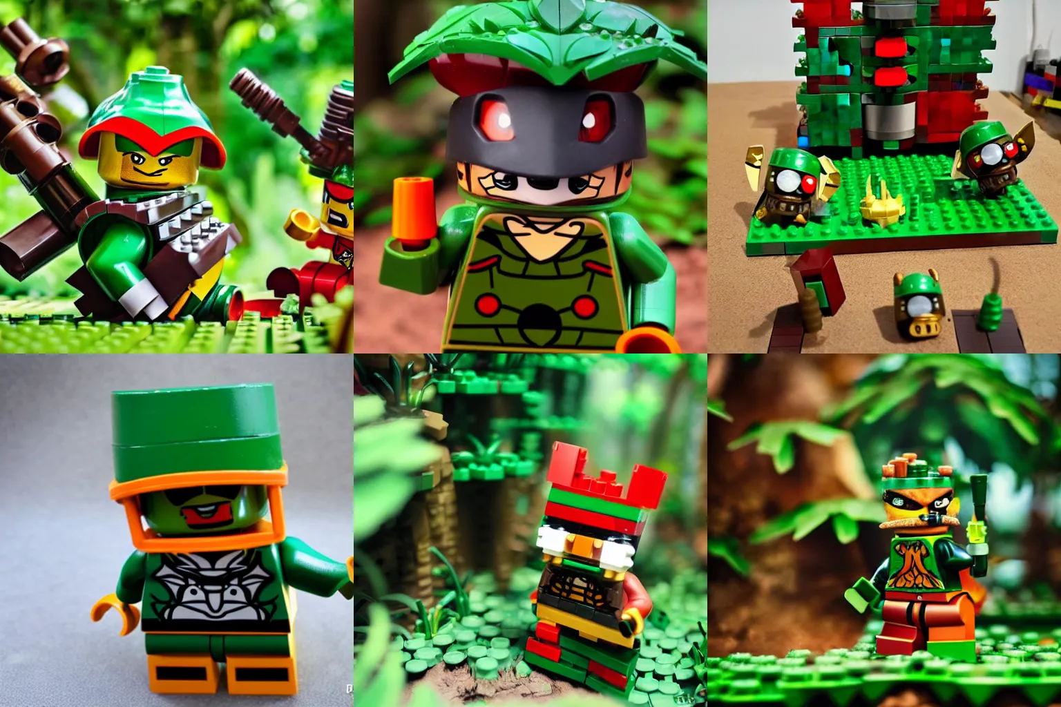 Prompt: lego teemo in jungle