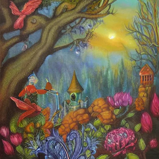 Image similar to FANTASY PAINTING BY mcdorothy hamilton