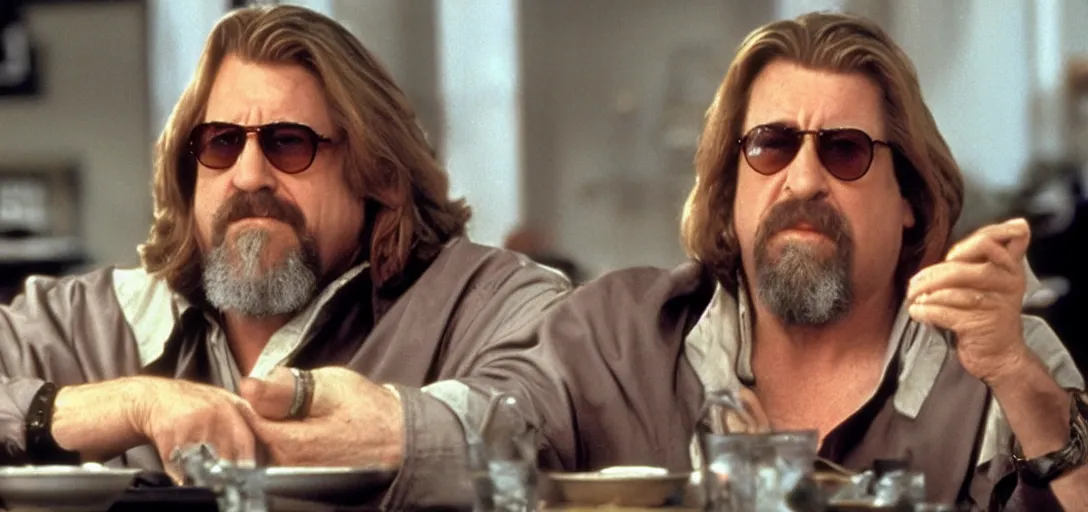 Prompt: The Big Lebowski but all the characters are played by John Goodman