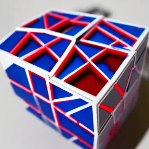 Image similar to a rubix cube made of plasma