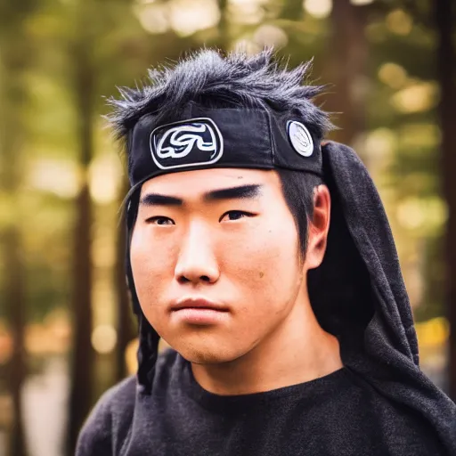 Image similar to portrait photo still of real life naruto, 8 k, 8 5 mm f 1. 8