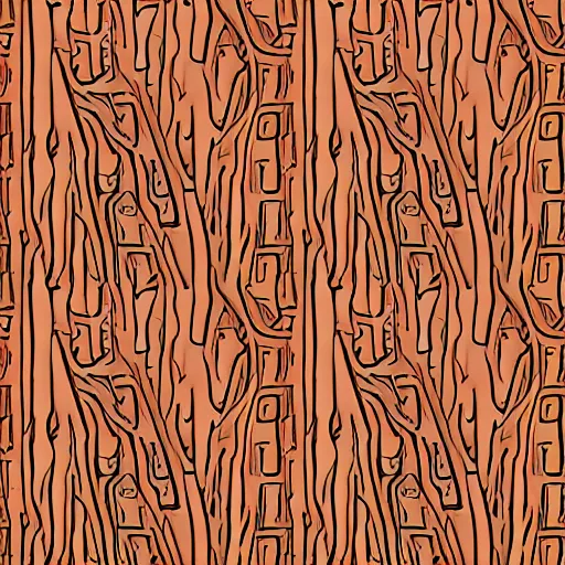 Image similar to seamless stylized cartoon wood bark texture 5 1 2 x 5 1 2