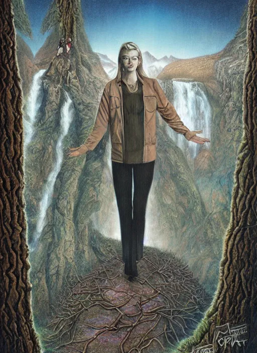 Image similar to twin peaks movie poster art by mark garro