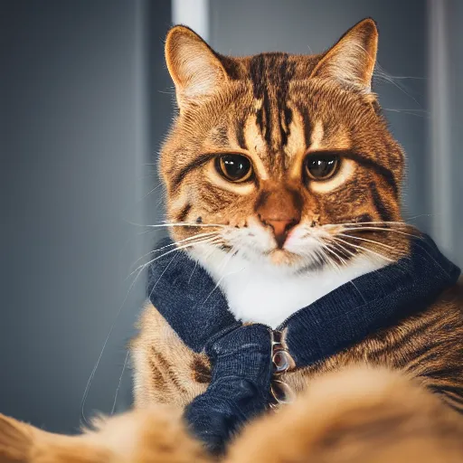 Prompt: portrait photo still of garfield real life, 8 k, 8 5 mm f 1. 8