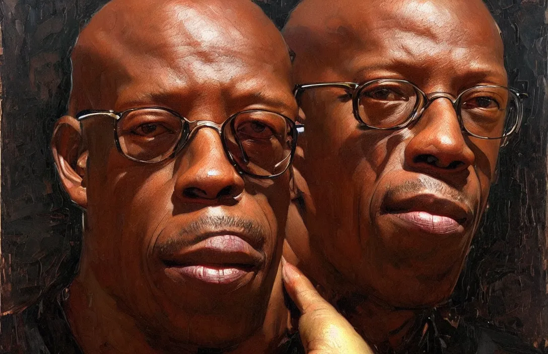 Image similar to portrait of ian wright!!!!!!!!!!!!!!!!!!!!!!!!!!!, detailed face, detailed painting, epic lighting, by ilya repin, phil hale and kent williams