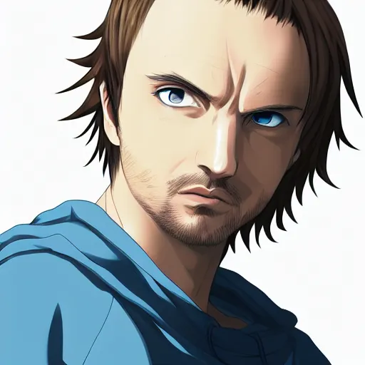 Prompt: portrait of jesse pinkman as the user of blue flames, anime fantasy illustration by tomoyuki yamasaki, kyoto studio, madhouse, ufotable, trending on artstation