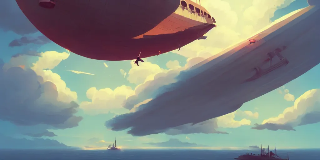 Prompt: a large pirate airship flying among the clouds, soaring through the sky, airship, digital art, pirate, vivid colors, atey ghailan, james gilleard, beautiful, highly detailed, trending on art station