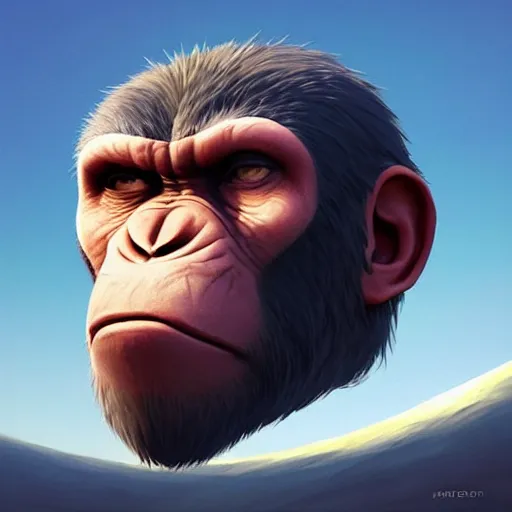 Image similar to face icon stylized minimalist planet of the apes, loftis, cory behance hd by jesper ejsing, by rhads, makoto shinkai and lois van baarle, ilya kuvshinov, rossdraws global illumination