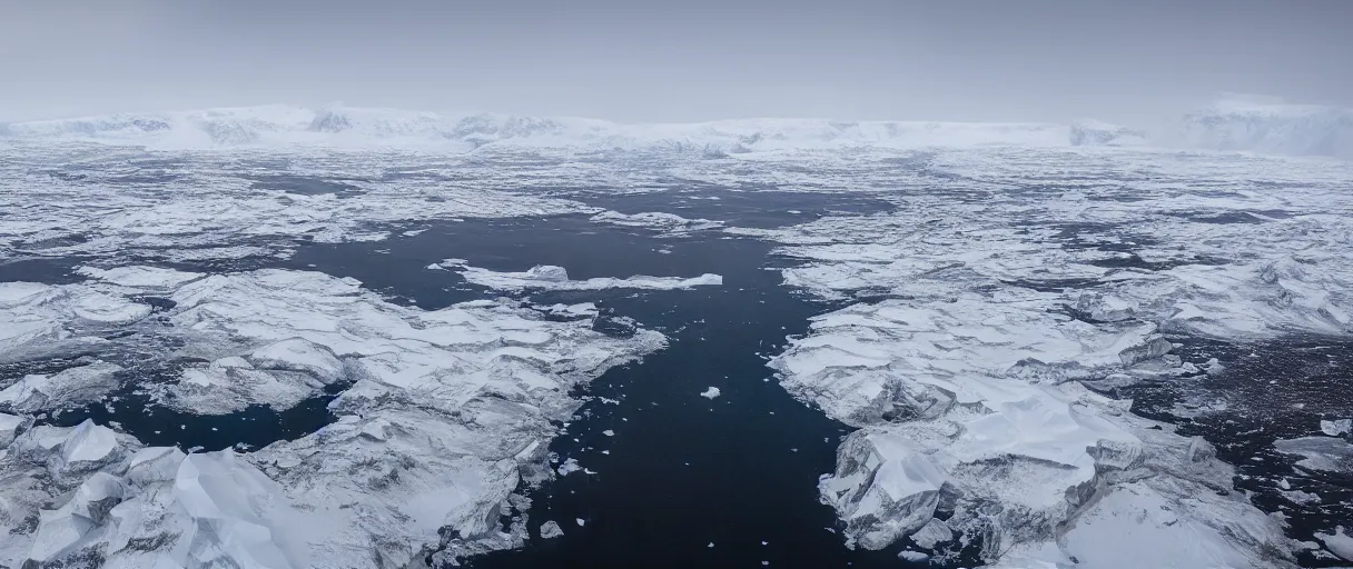 Image similar to gorgeous award winning hd 8 k 3 5 mm depth of field filmic aerial establishing shot national geographic photograph of antartica barren snowy landscape with a heavy blizzard rolling into the frame and heavy snow fall