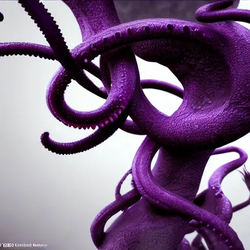 Prompt: soft painting curiosities horror tentacles synthwave, accurate features, focus, very intricate ultrafine details, black white purple, dense fog, award winning masterpiece, octane render 8 k hd, fantasy