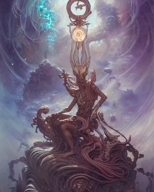 Image similar to a single floating wand, tarot card, fantasy composition made of fractals, ultra realistic, wide angle, intricate details, the fifth element artifacts, highly detailed by peter mohrbacher, hajime sorayama, wayne barlowe, boris vallejo, aaron horkey, gaston bussiere, craig mullins