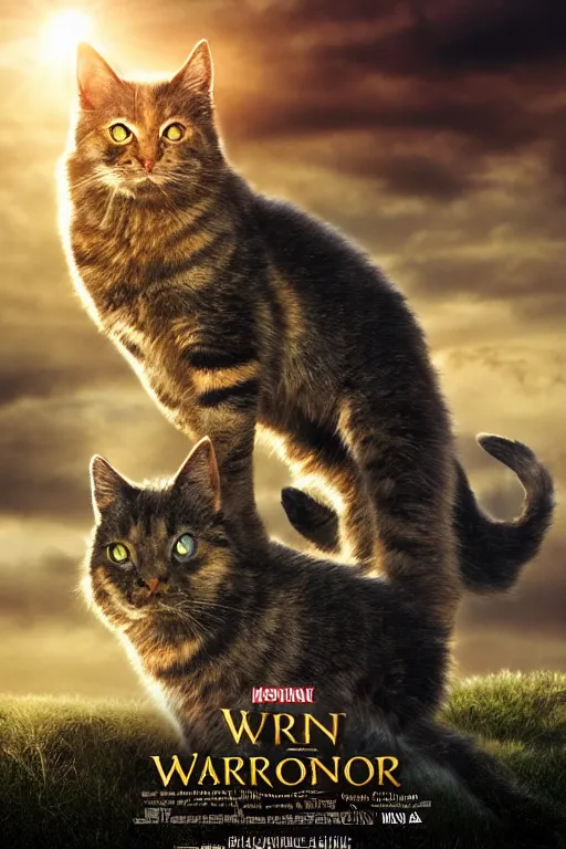 a movie poster for warrior cats by wayne mclouglin,, Stable Diffusion