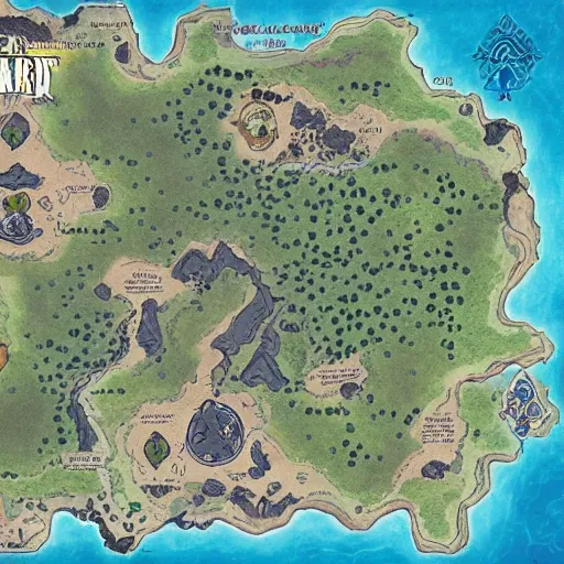 map of breath of the wild 2 | Stable Diffusion