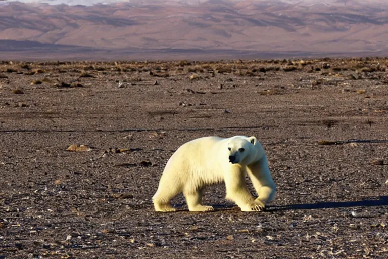 Image similar to polar bear on the desert