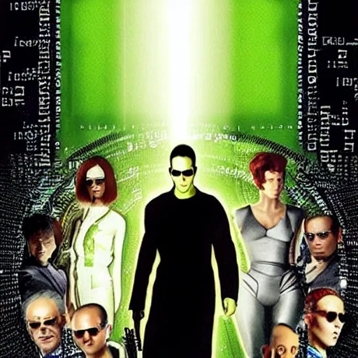 Prompt: matrix movie poster