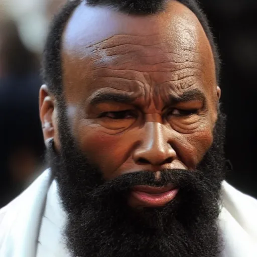 Image similar to mr. t receding hairline, bad haircut