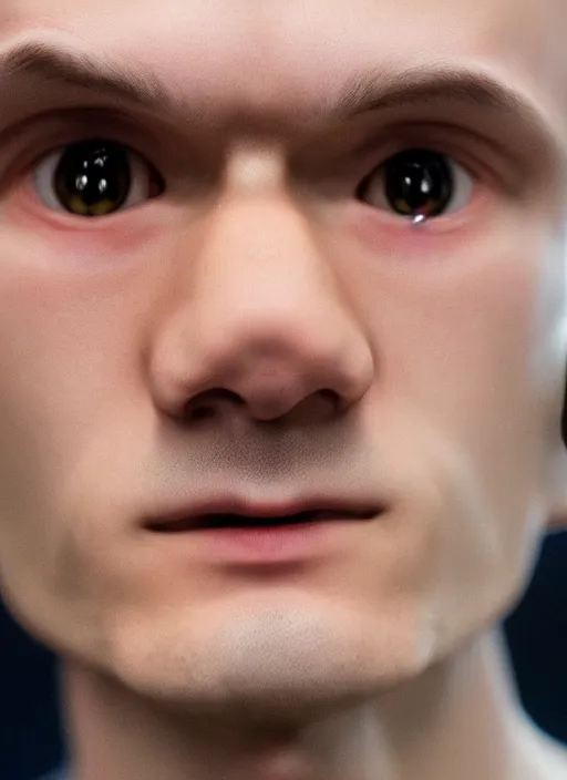 Prompt: perfect symmetric face, coherent eyes. vitalik buterin in headphones. close up, high detail, very sharp, 4 k, hayao miyazaki