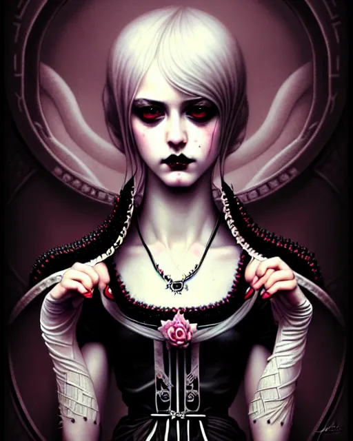 Image similar to lili rochefort, tekken lili as a gothic princess, very intricate ultrafine details, award winning masterpiece, tom bagshaw artstyle