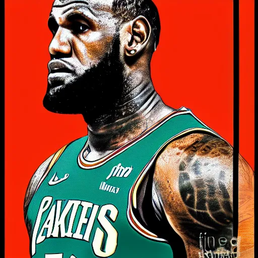 Prompt: Portrait of Lebron James by Carvaggio