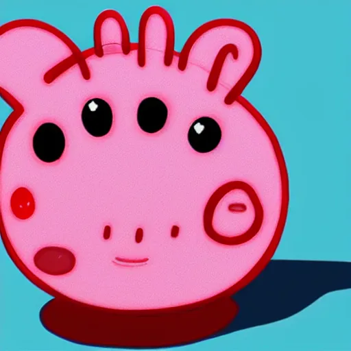 Image similar to peppa pig head shaped like turbocharger, turbo, mechanical, engine