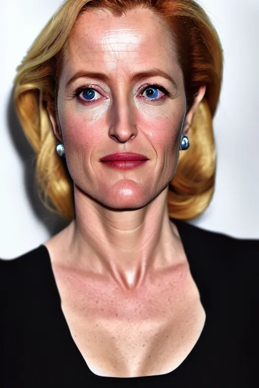 Prompt: gillian anderson as a grey alien