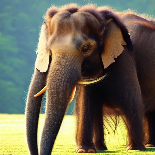 Image similar to wooly long haired asian elephant hd nature photography