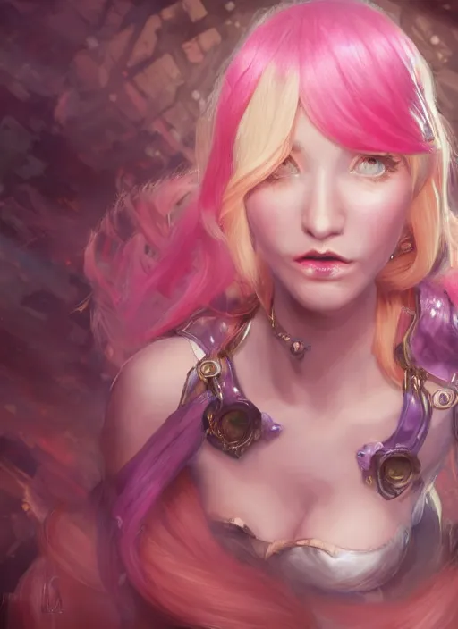 Prompt: seraphine, from league of legends, pink hair, musician, musical keyboard, hyper detailed, digital art, trending in artstation, cinematic lighting, studio quality, smooth render, unreal engine 5 rendered, octane rendered, art style by klimt and nixeu and ian sprigger and wlop and krenz cushart